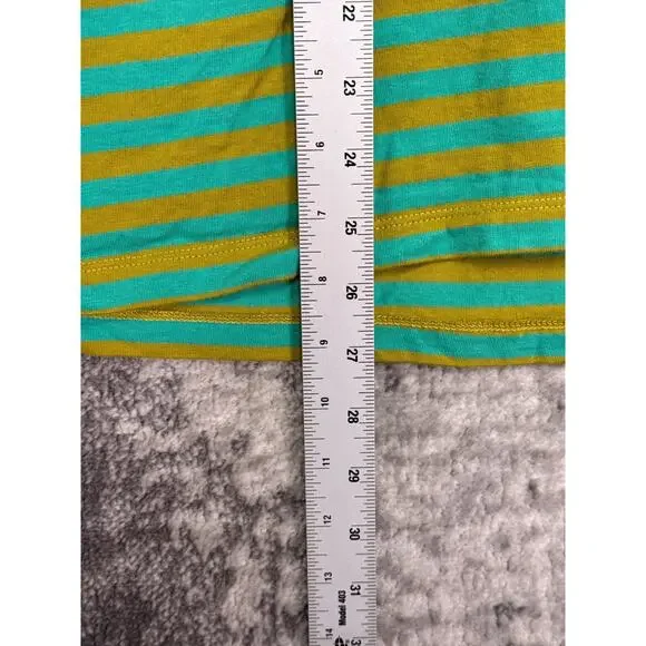 Gudrun Sjoden Top XXL Womens Organic Cotton Green Striped Long Sleeve Tunic - Picture 6 of 8